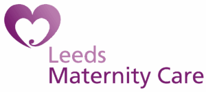 Leeds Maternity Care logo with purple heart