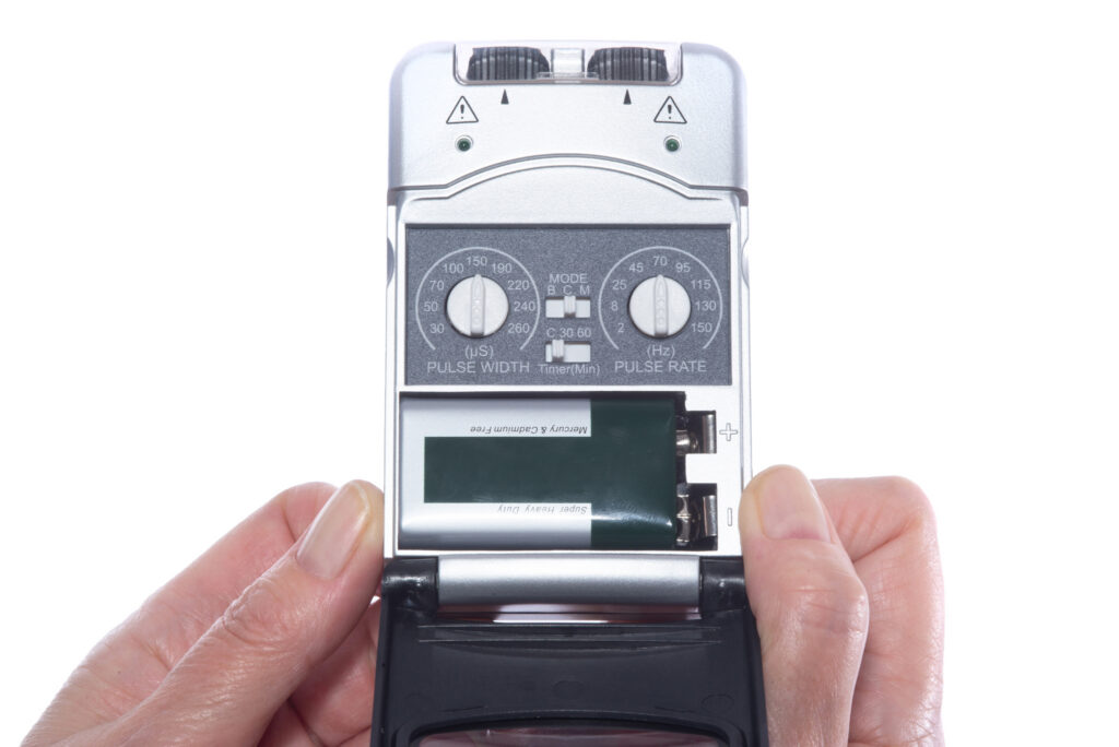 Picture 2 - Photograph of the inside cover of a tens machine