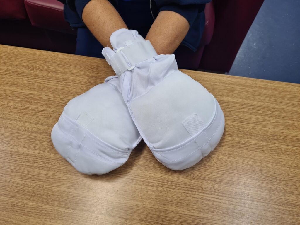 Boxing gloves / restraint mitts