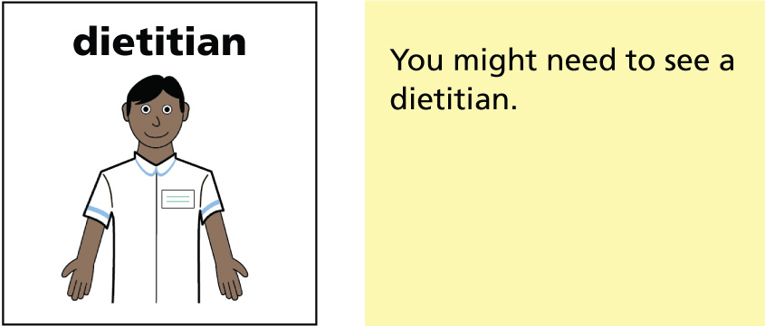 You might need to see a dietitian.