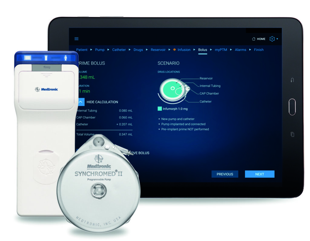 Image showing Intrathecal clinician programmer and pump.