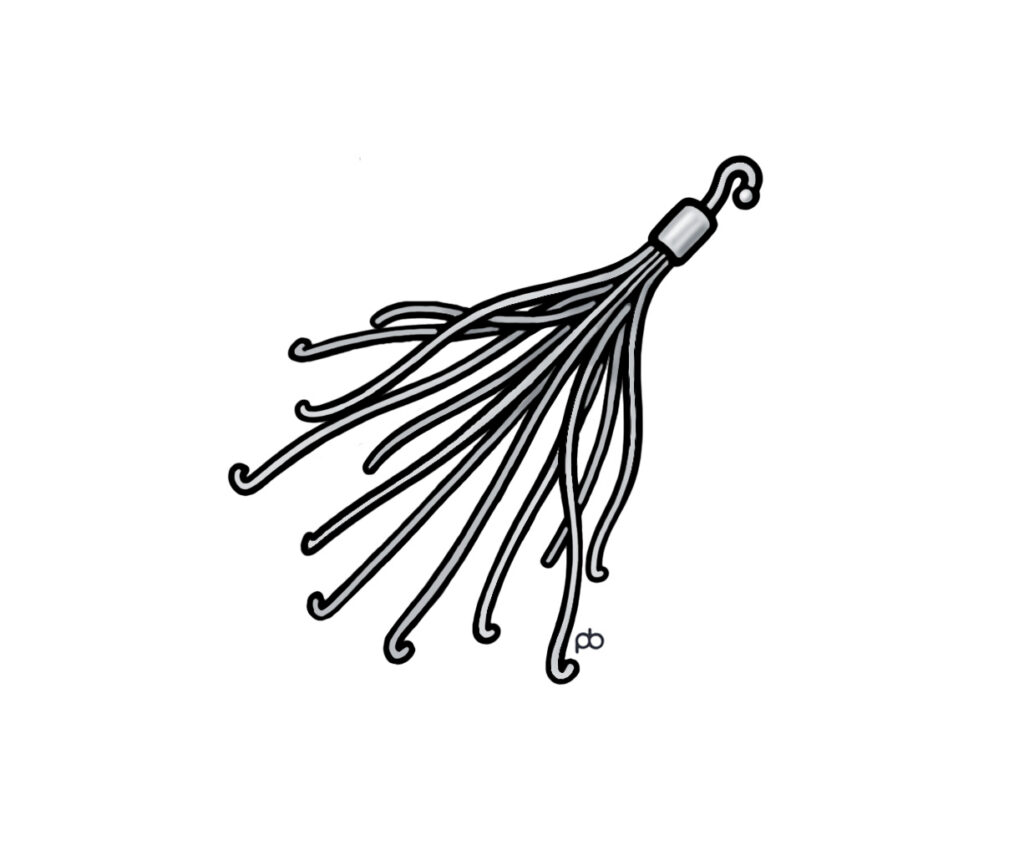 Diagram showing an inferior vena cava (IVC) filter.