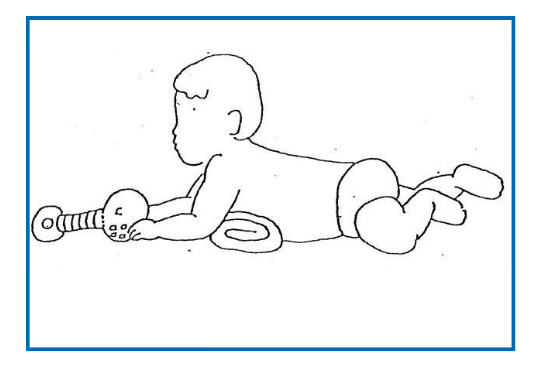 Image of child laying on their tummy