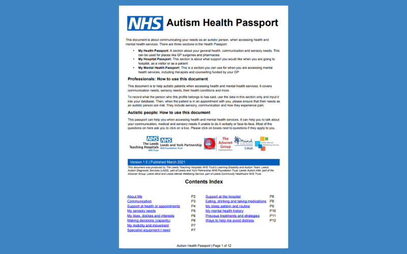 Health Passport Leeds Teaching Hospitals NHS Trust
