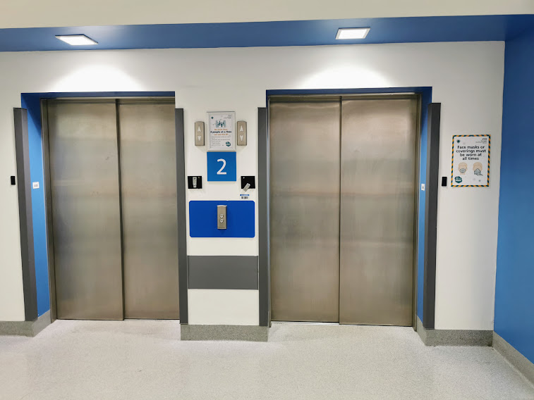 Gledhow Gauntlet Outside From J82- Take the blue lift down to level 0.