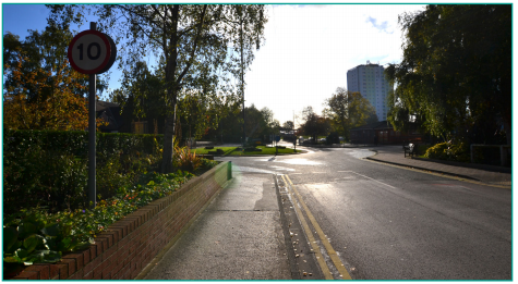 The Chapel&nbsp;From J42 or J43 - Turn right and continue on the pavement with the roundabout to your right.