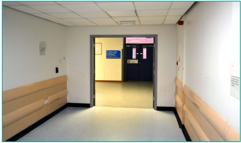 Bexley Route Inside From J42 or J43. Step 25. Follow the corridor and then turn left at the end.