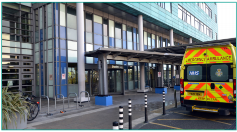 Bexley Route Outside (J46 or J47) - You will get to the main entrance of Bexley wing, enter through the revolving doors.