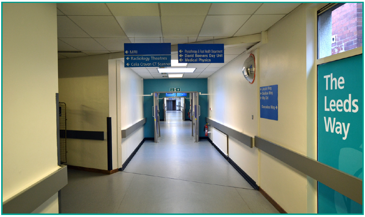 Bexley Route Outside (J46 or J47) - After turning left, head down the corridor following straight for a while.