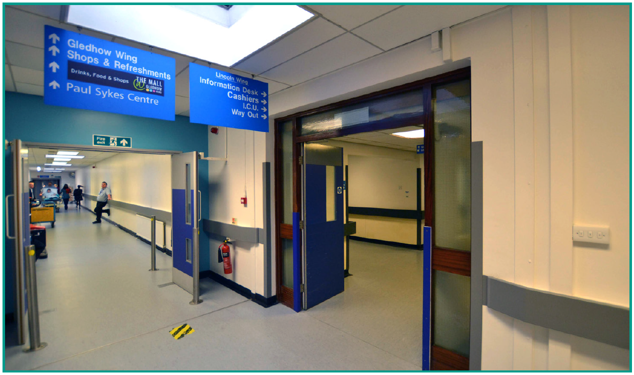 Bexley Route Outside (J46 or J47) - Take the first right, following the sign for Lincoln wing.