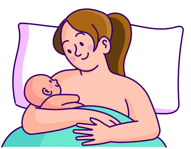 Illustration of a mother and baby.