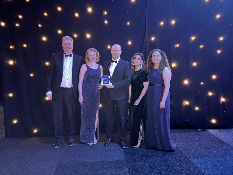 An image showing the InnoMeds Team nominated for an award at the Health Service Journal Partnership 2023 Event.