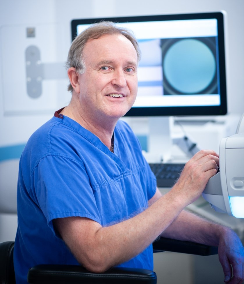 Consultant ophthalmic surgeon, Andrew Morrell.