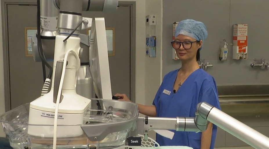 Image chosen clinician with new equipment 