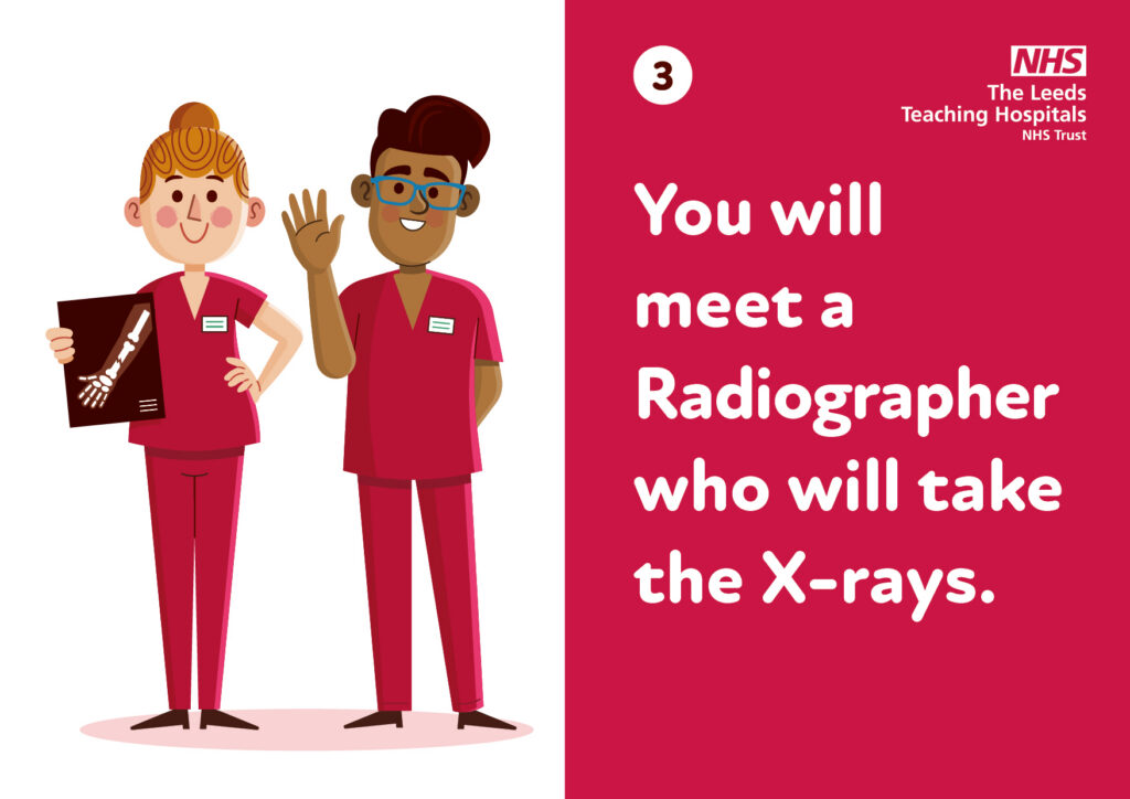 Illustration of 2 friendly radiographers.