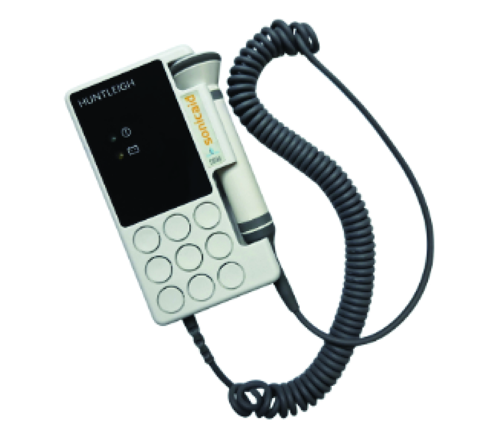 Photograph of a hand-held doppler.