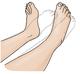 Illustration of foot exercise.