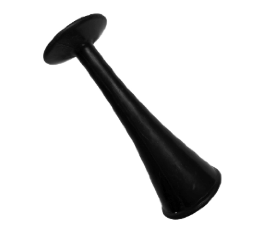 Photograph of a Pinard stethoscope.