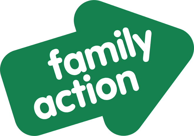 arrow with text family action