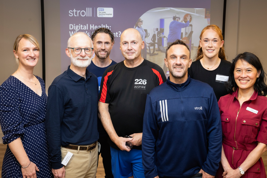 A group photo of speakers at the event. Left to right: Caroline Gill, Rory O'Connor, Barri Morgan Jones, Phillip Evans, Tom Finn, Frances Nuttel, Ai Lyn Tan.