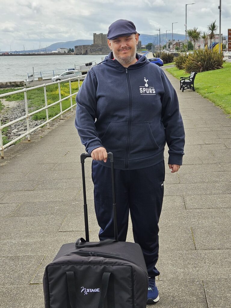 A patient taking their home haemodialysis machine on holiday with them to Ireland.