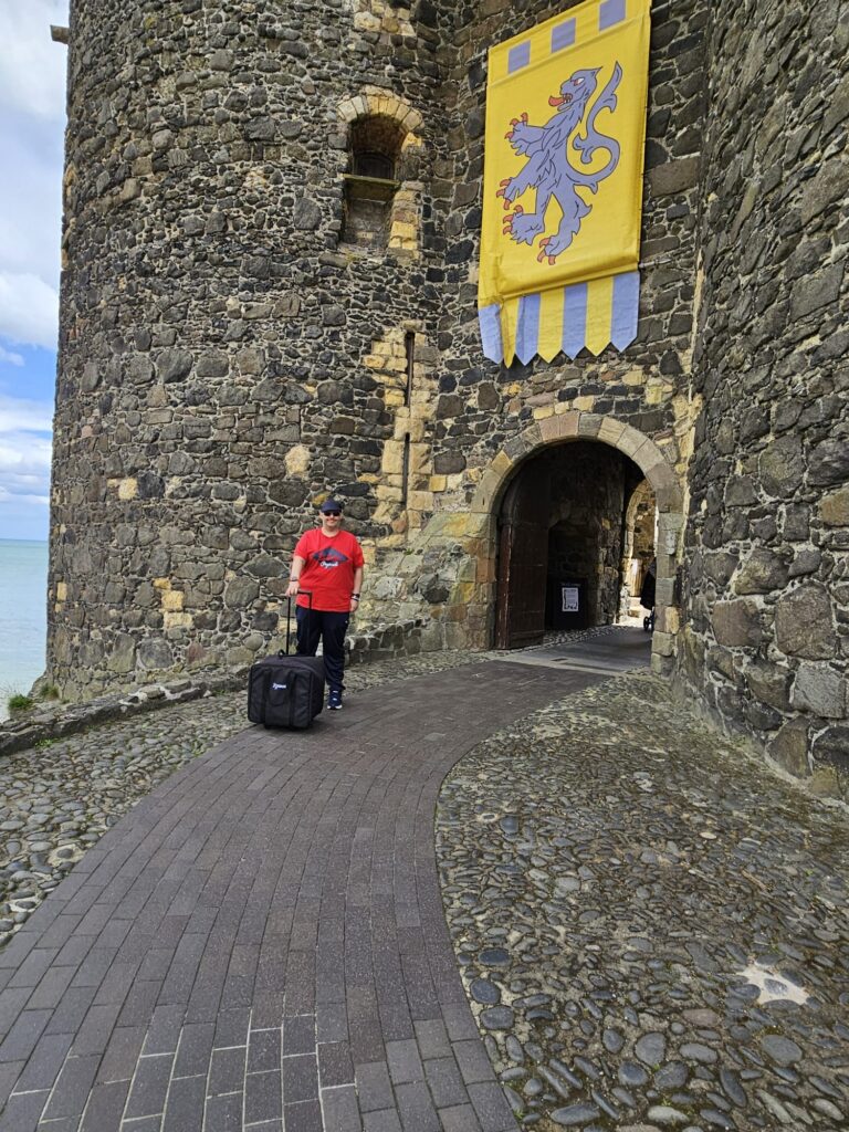 A patient taking their home haemodialysis machine on holiday with them to Ireland.