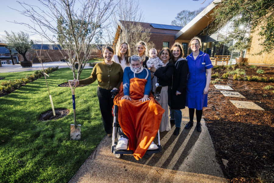 Group of MND supporters including fundraiser Ian Flatt