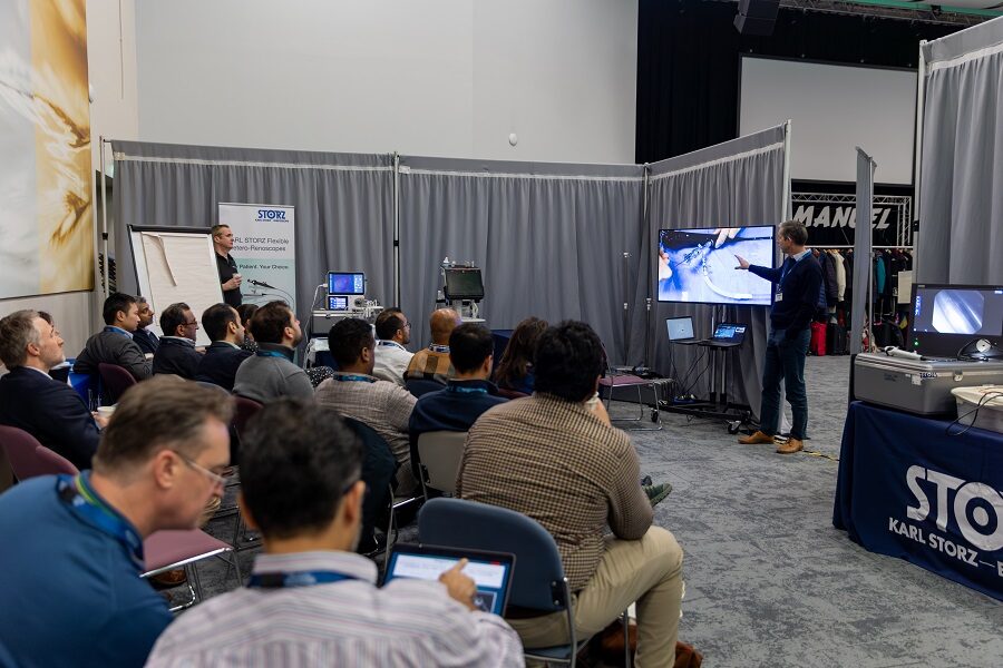 An image representing a conference session undertaken on the family-owned MedTech company KARL STORZ explaining MedTech solutions.