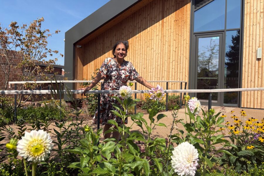 Rob Burrow dahlia growing at Rob Burrow Centre for Motor Neurone Disease